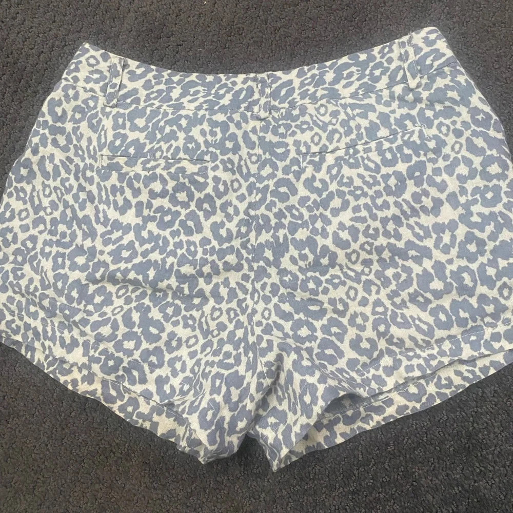 Cynthia Rowley Leopard Print Linen‎ Shorts